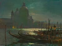 View of Santa Maria della Salute at Night