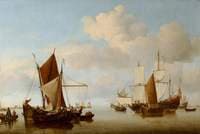 Fishing Boats on a Calm Sea