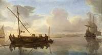 River Scene with Boats