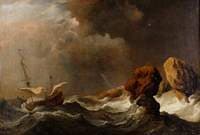 Ship in Distress off Rock