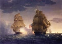Escape of HMS Belvidera from the U.S. Frigate President