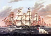 U.S. Ships of the Line Delaware and North Carolina and Frigates Brandywine and Constellation