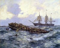 Engagement between the U.S. Frigate Constitution and HMS Guerriere