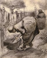 Peasant Woman at a Tub in the Garden