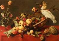 Still Life with Fruit and a Cockatoo