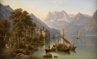 Lake Geneva with Views of Chateau Chillon