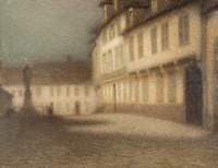 A Beauvais Square by Moonlight