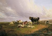 Cattle and Sheep by a Watering Place