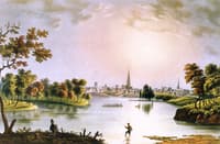 View of St. Louis from South of Chouteau's Lake