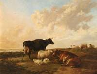 Landscape with Cows and Sheep