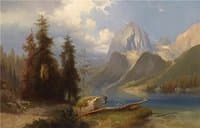 Hunter by Mountain Lake