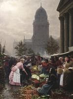 Market bustle on the Gendarmenmarkt