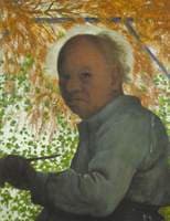 Self Portrait with a Green Brush