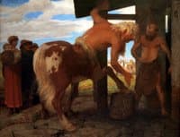 Centaur in the town blacksmith