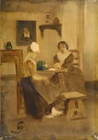 Interior with Two Women