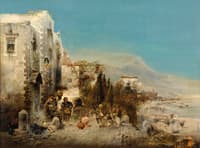 Bustle on the Beach in Naples