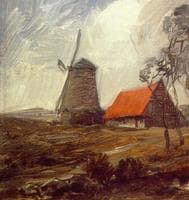 Autumn Landscape with Mill (Detail)