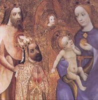 Charles IV kneeling before Madonna