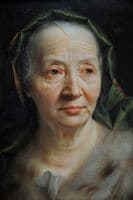 Portrait of an Old Woman with a Green Scarf