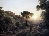 Landscape with a Vintage Scene near Tivoli