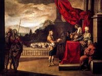 Joseph explaining the dream to Pharaoh