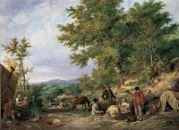 Country Lane with Gypsies