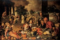 Market Place with Christ and the Adulteress