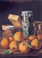 Still Life With Oranges, Jars, And Boxes Of Sweets