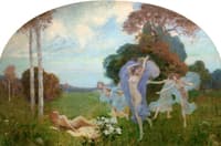 Girls Dancing in the Countryside