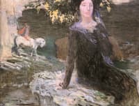 Study for Woman and Rider by the Lake