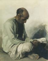 Seated Breton