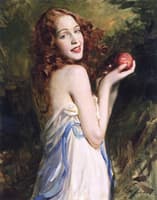 Young Beauty with Apple