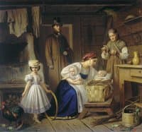 The Nurse Visiting Her Baby