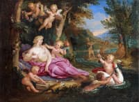 Venus and Cupids Playing with a Swan (study)