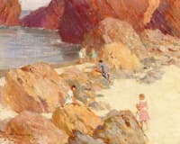 Children on a Rocky Coast