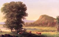 Summer Landscape with Cows, East Rock, New Haven
