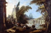 Pastoral Landscape with an Obelisk