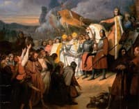 Charlemagne receives the submission of Paderborn Witikind king of the Saxons in 785
