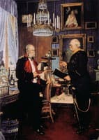 Bismarck with Emperor Wilhelm I in a Room in the Unter den Linden Palace