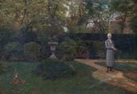 Cowper Walking in the Garden at Weston Underwood, Buckinghamshire