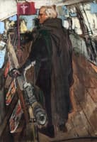 Columbus Leaving Palos (From Behind, with Falconet) (sketch)