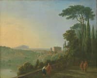 Lake Nemi and Genzano from the Terrace of the Capuchin Monastery