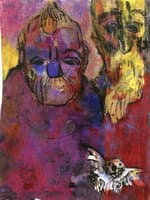 Two Grotesque Old Men and Bat