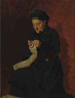 Woman Knitting