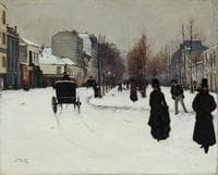 The Boulevard de Clichy par un temps de neige