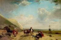 Fisherfolk on the Coast of Normandy, France