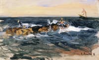 The Beach, Valencia (Oxen Pulling a Boat)
