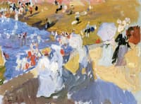 The Beach, Biarritz (Ladies Walking)