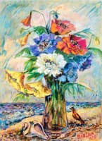 Flowers on a Beach