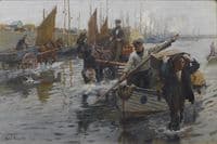 Unloading the boats, Newlyn Harbour